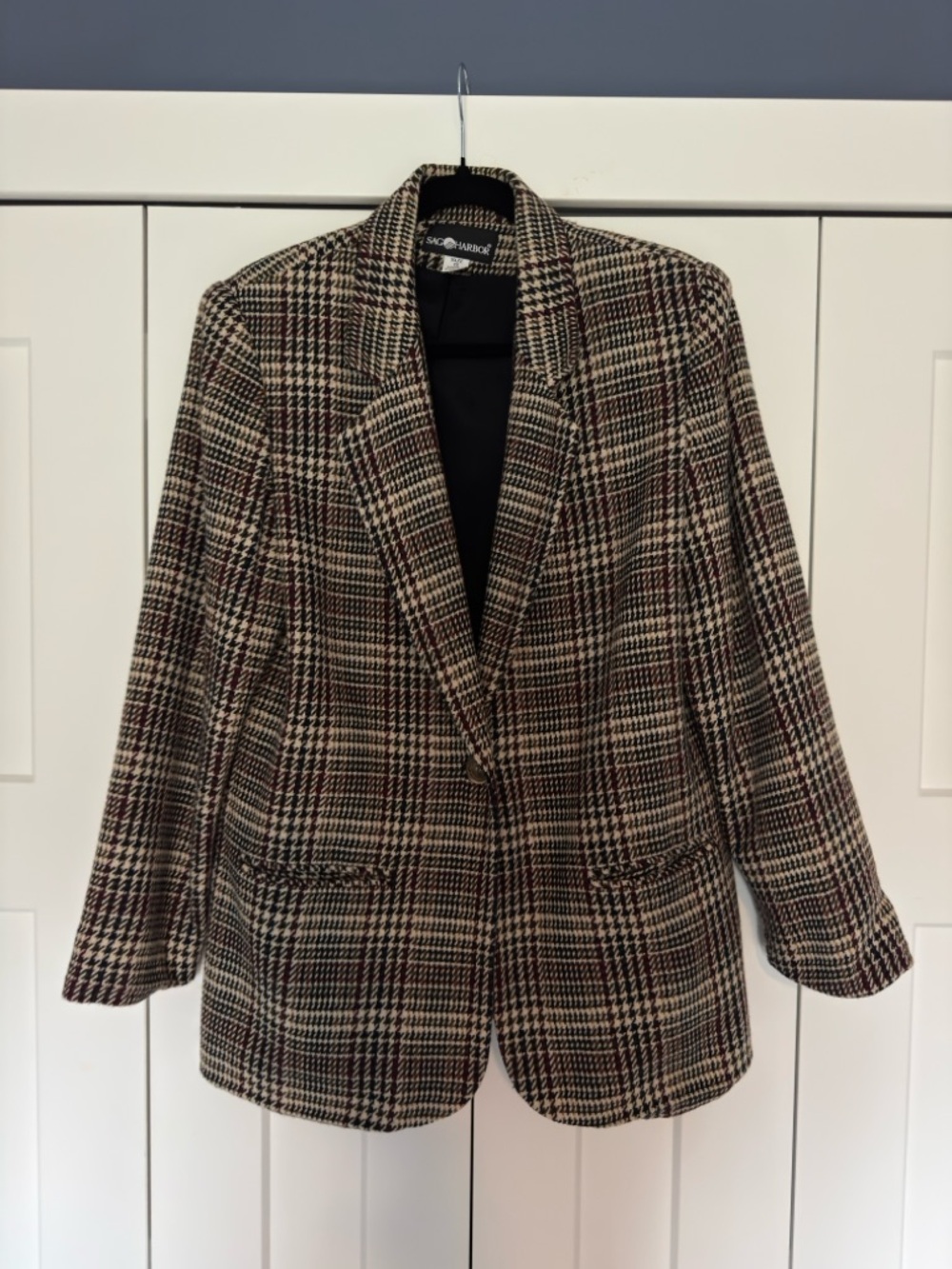 Vintage Houndstooth Blazer -SZ 12